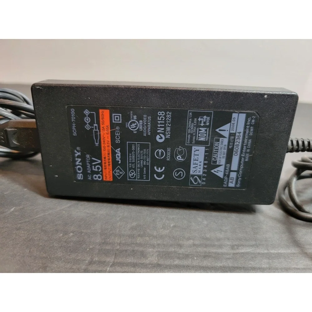 Sony‎ Playstation 2 Slim Power Supply Cable OEM SCPH-70100 Black Tested Works